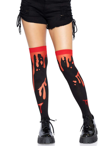 Splatter Thigh Highs - Stage Fright Clothing