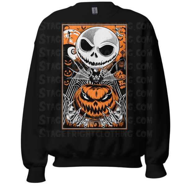 Pumpkin King crewneck sweater - Stage Fright Clothing