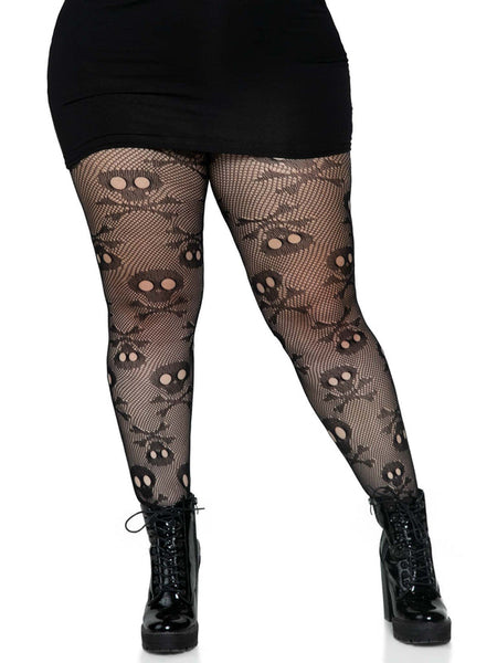 Plus Pirate Booty Fishnet Tights - Stage Fright Clothing