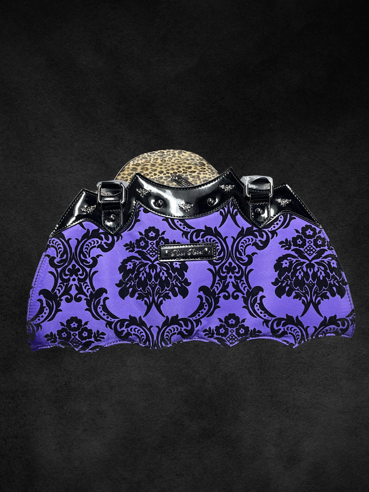 Purple Damask Rock Rebel Handbag