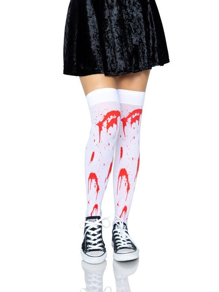 Bloody Thigh High Stockings - Stage Fright Clothing