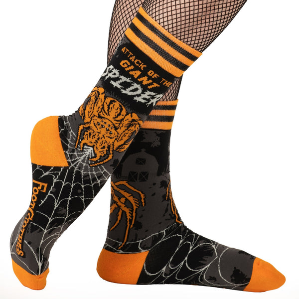 Foot Clothes Attack of the Giant Spider Crew Socks - Stage Fright Clothing
