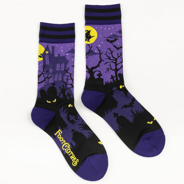 Foot Clothes Haunted House Crew Socks - Stage Fright Clothing