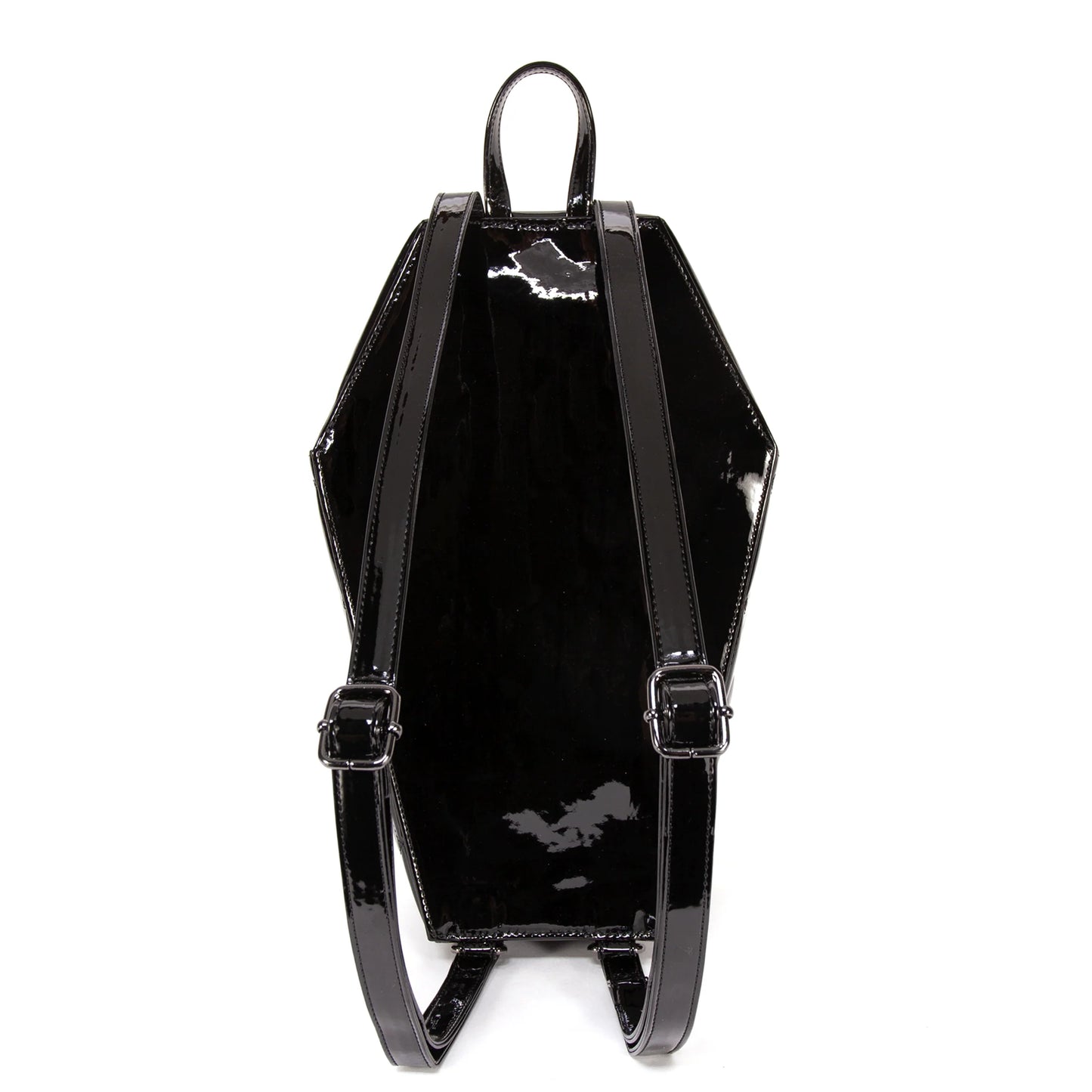Rock Rebel Mina Bat Quilted Coffin Backpack in Black - Stage Fright Clothing