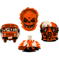 TRICK R TREAT GLOW IN THE DARK WALL DÉCOR COLLECTION