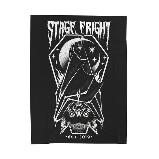 Stage Fright Bat Velveteen Plush Blanket