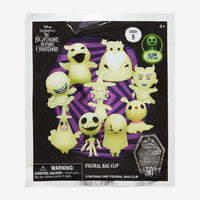 The Nightmare Before Christmas Glow In The Dark 3D Figural Foam Bag Clip series 8 Mystery Keychain