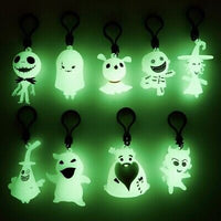 The Nightmare Before Christmas Glow In The Dark 3D Figural Foam Bag Clip series 8 Mystery Keychain