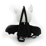 Skeleton Bat Stuffed Plush Backpack.