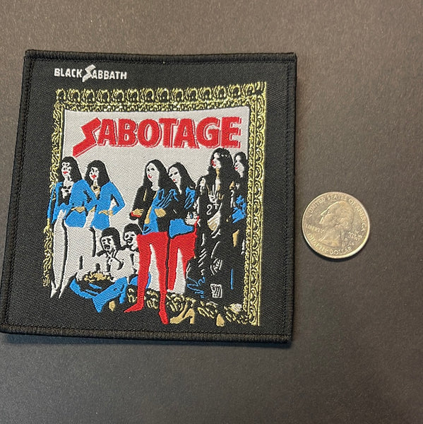 WOVEN Black Sabbath - Sabotage sew on patch - Stage Fright Clothing