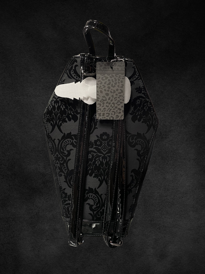 Damask Black Coffin Rock Rebel Backpack