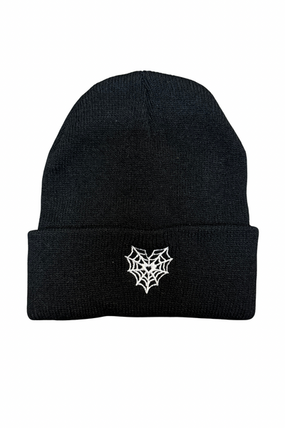 Webbed Heart Embroidered beanie