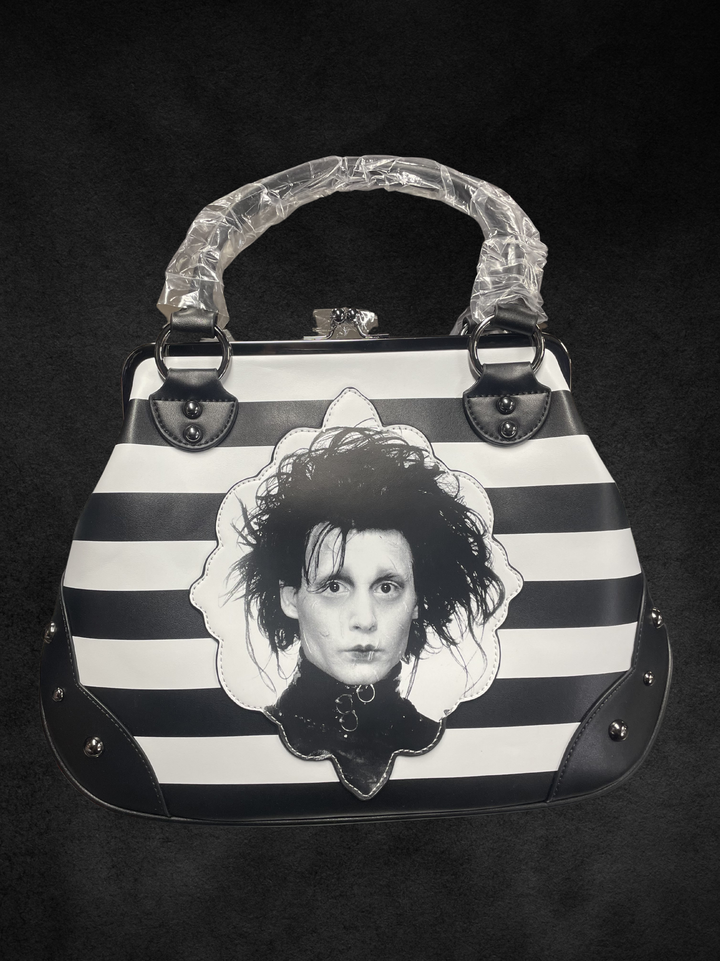 Edward Scissorhands Striped Handbag