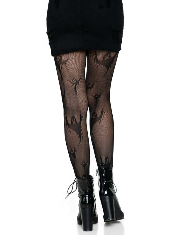 Get Ghosted Fishnet Tights - Stage Fright Clothing