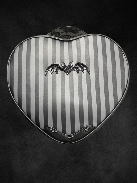 Pinstripe Rock Rebel Heart Shoulder Bag