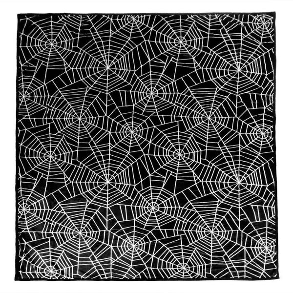 Sourpuss Spiderweb Full Size Blanket Black/White - Stage Fright Clothing