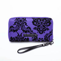 Rock Rebel Purple Damask Wallet
