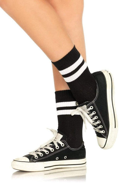 Athletic Striped Ankle Socks - Stage Fright Clothing