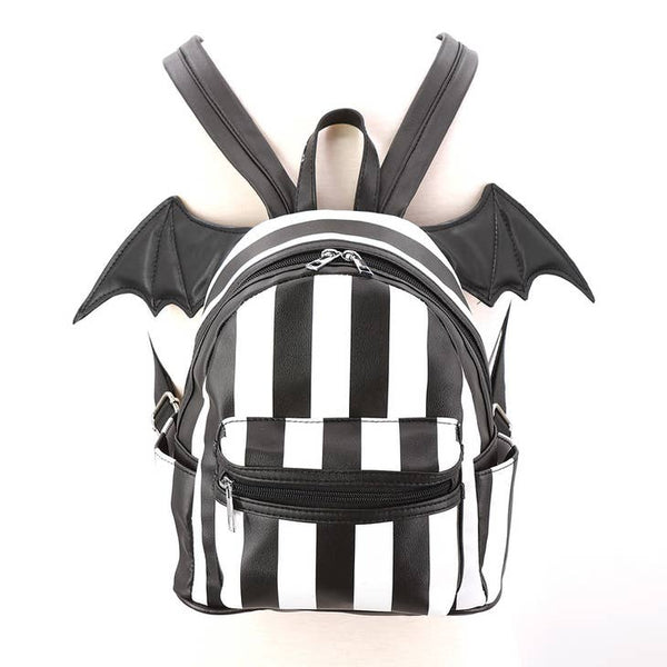 Bat Wing Strip Mini Backpack - Stage Fright Clothing