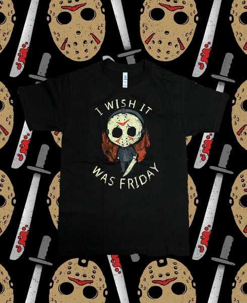Chibi Jason Wish it was Friday shirt - Stage Fright Clothing