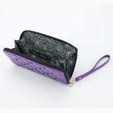 Rock Rebel Purple Studded Bats Wallet