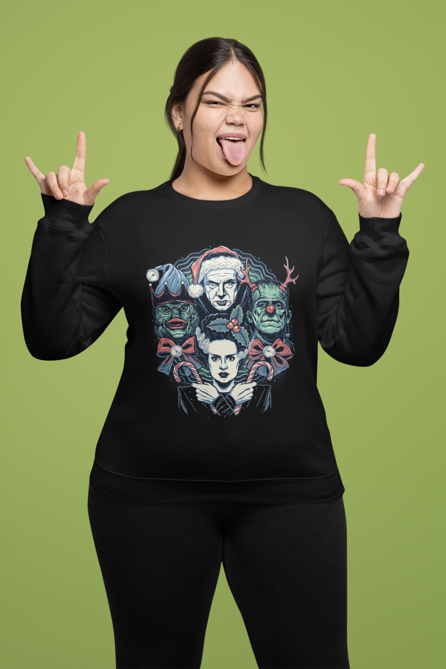 Christmas Monsters Sweatshirt - Stage Fright Clothing