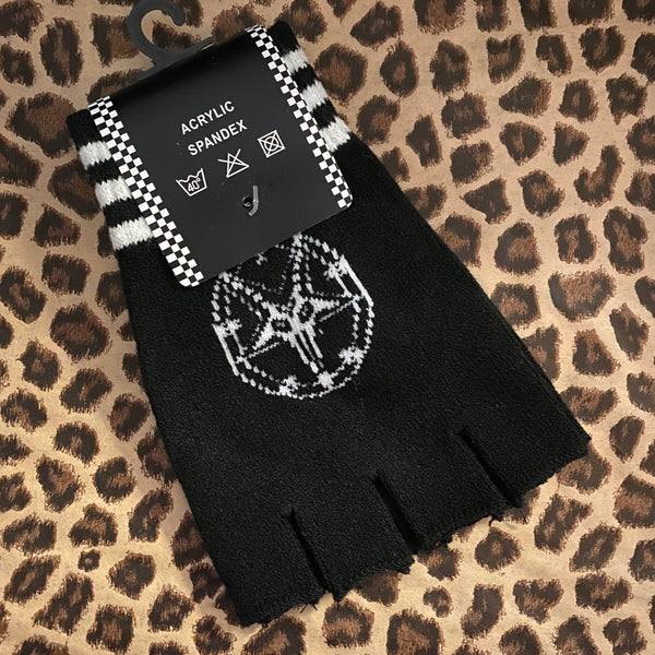 Pentagram fingerless gloves
