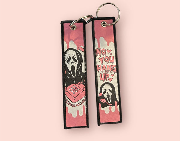 Embroidered Valloween Ghostface keychain - Stage Fright Clothing