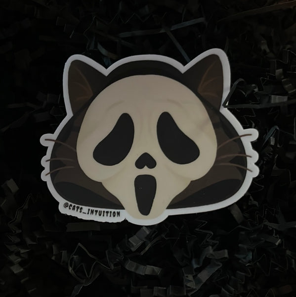 Cats Intuition Cat The Ghost Sticker